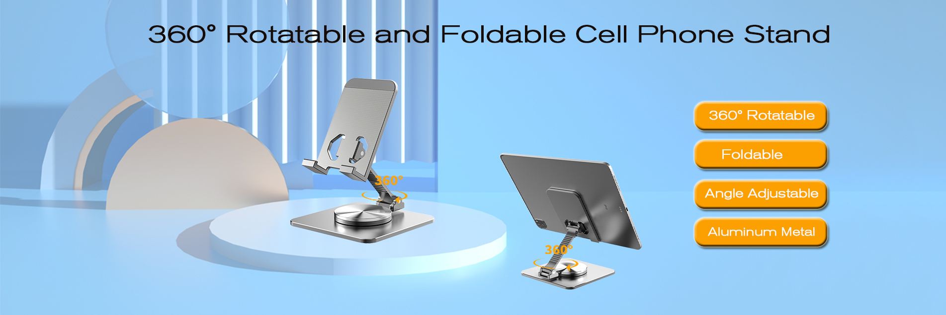 360° Rotatable and Foldable Cell Phone Stand